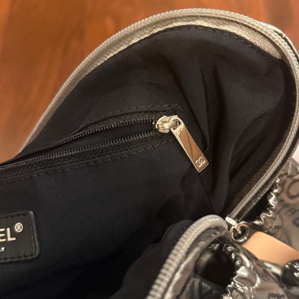 Chanel Metallic Coated Canvas Unlimited Ligne Satchel Bag - Picture 10 of 12